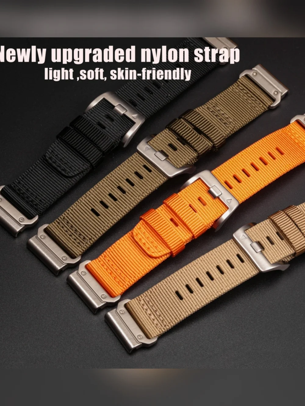 Tactical Nylon Quickfit Straps For Garmin Watches (Hemsuit)